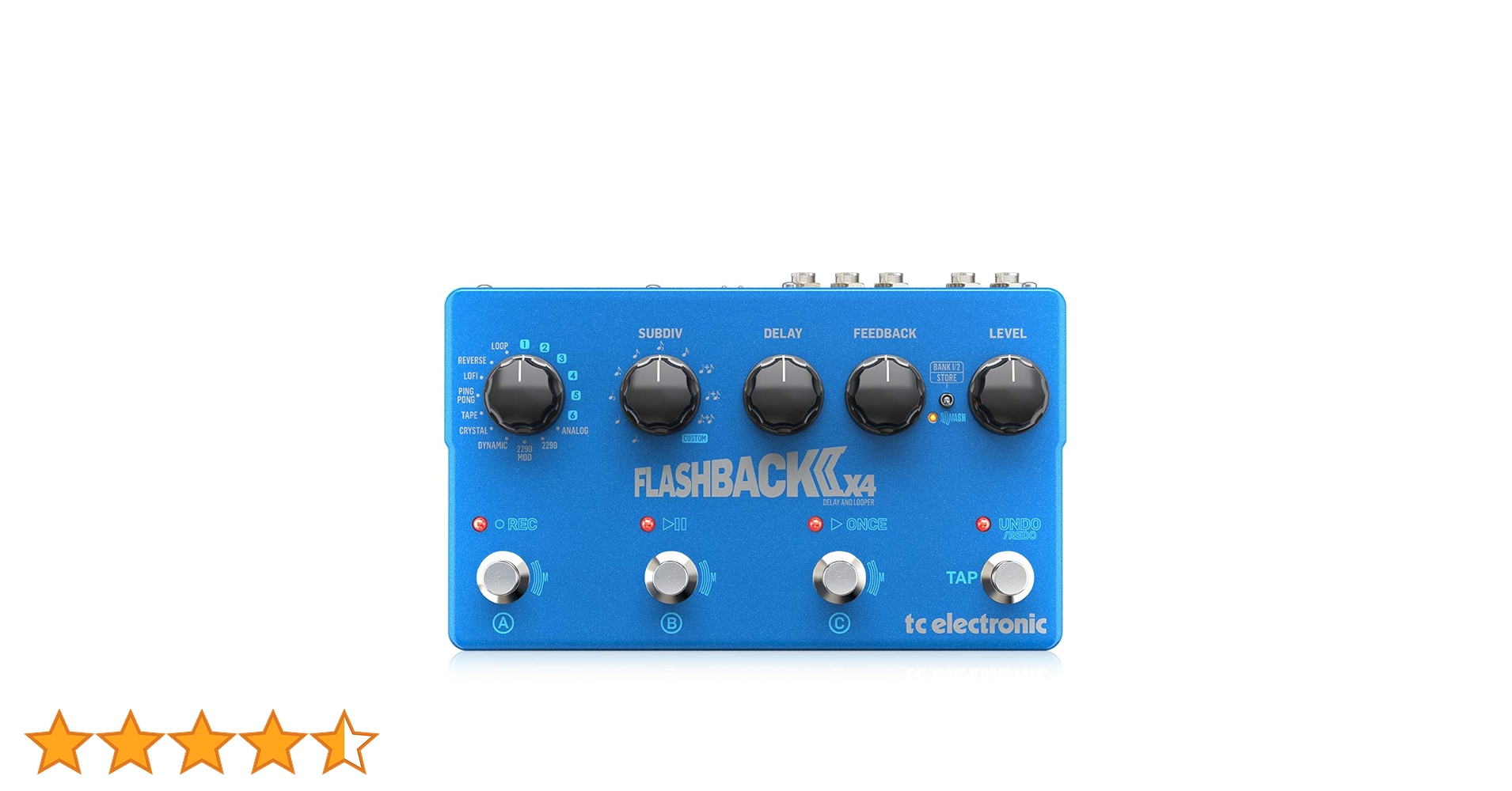 TC Electronic FLASHBACK 2 X4 DELAY Flagship Delay Pedal Expanded